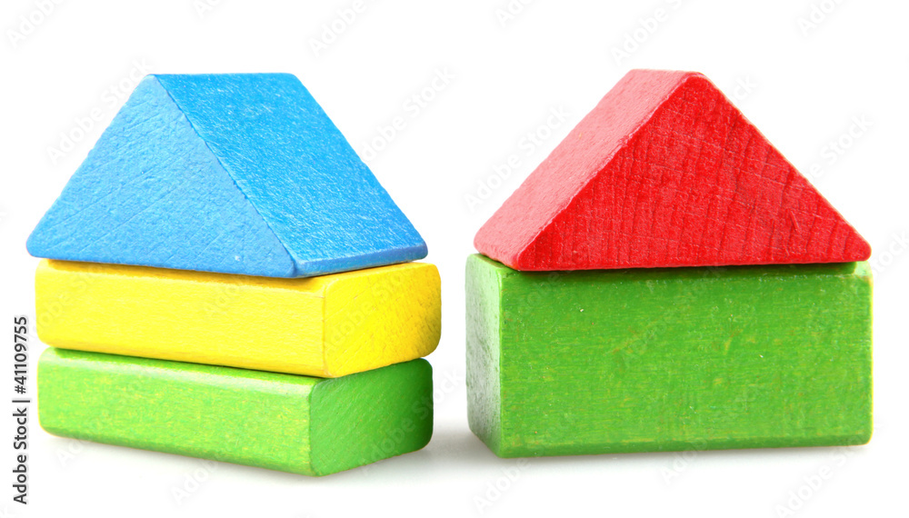 Fototapeta premium Wooden building blocks