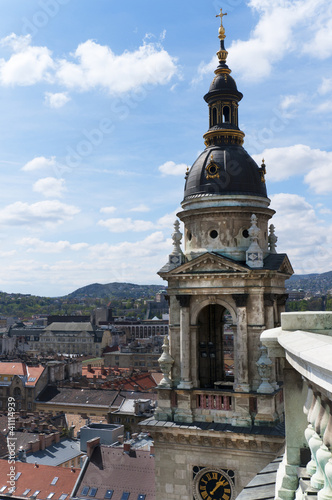 View from the dome of St Stephans Cathedral Budapest Hungary