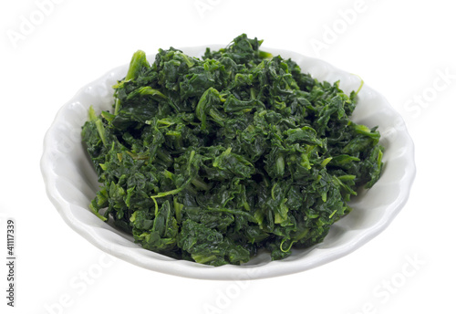 Small serving of chopped spinach in bowl