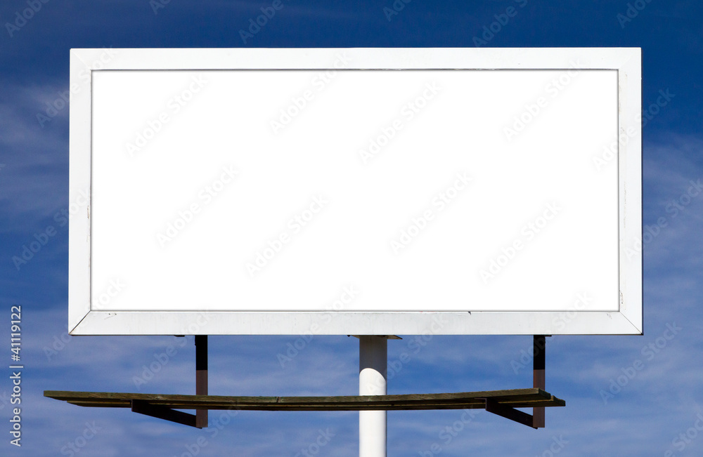Blank Billboard Sign With Blank Background Blank Billboard Sign With Blank Background