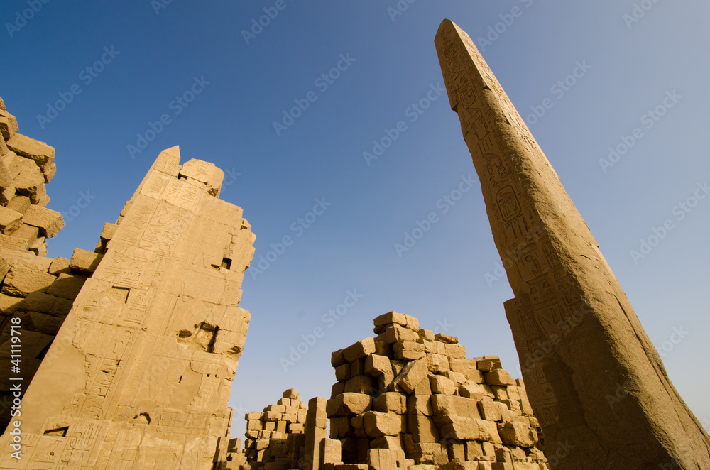 Karnak Temple egyptian obelisk