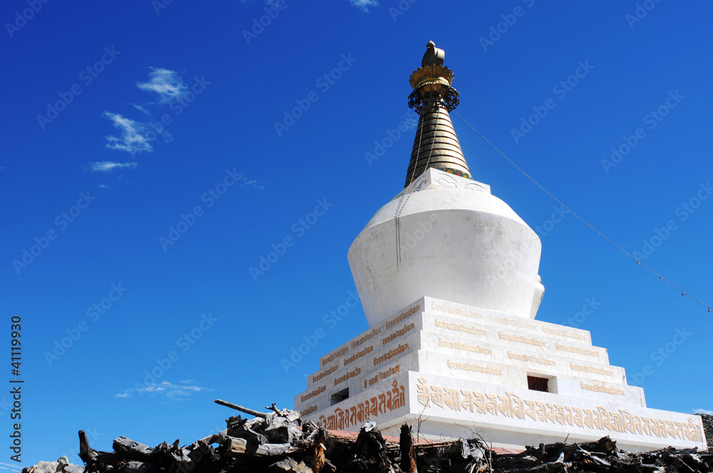 White stupa in Tibet