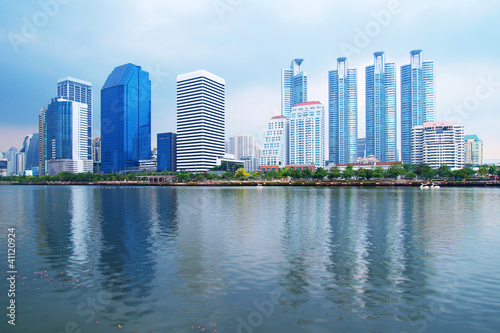 Business area buildings of Bangkok  Thailand