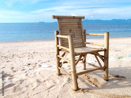 chairs on tropical beach