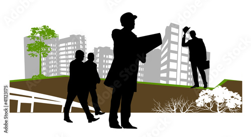 businessman stopped to check the contract