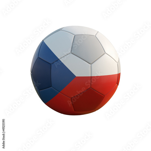 czech republic soccer ball isolated on white