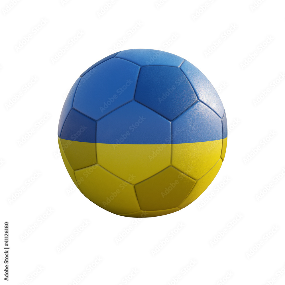 ukraine soccer ball isolated on white ukraine soccer ball isolated on white