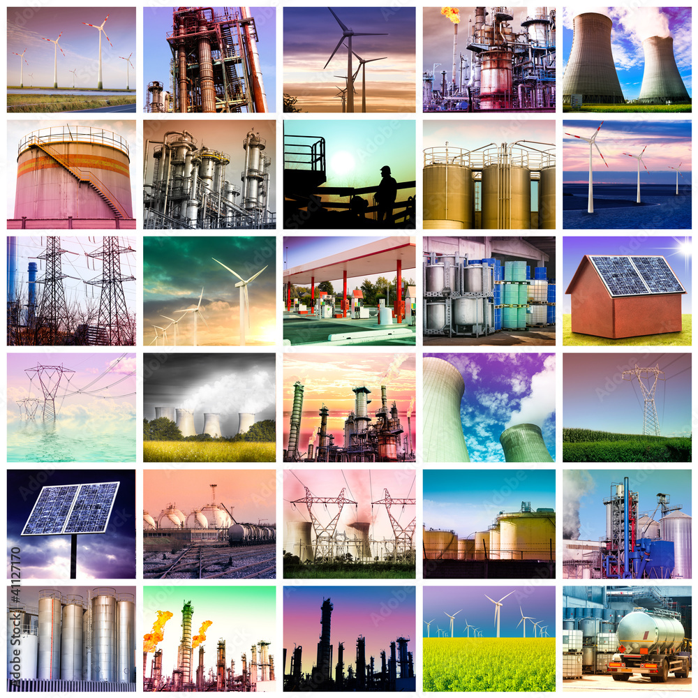 energy collage - obrazy, fototapety, plakaty 