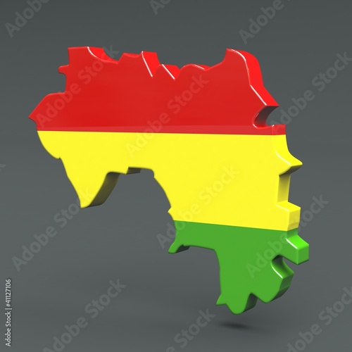 3d Karte Guinea