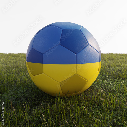 ukraine soccer ball isolated on