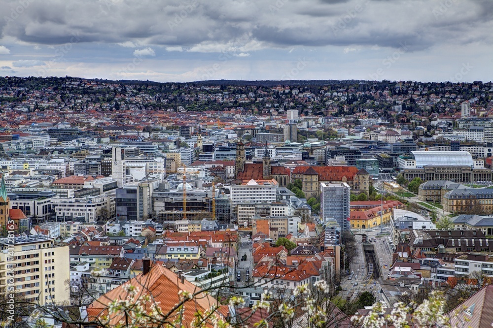 panorama of stuttgart city in germany