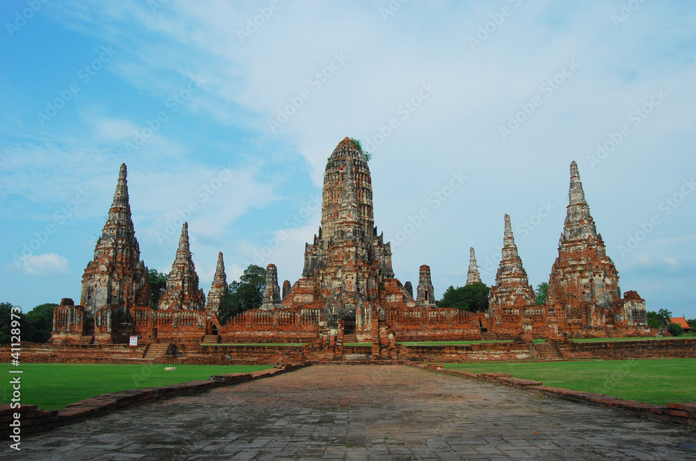 Obraz premium thai ancient temple in Ayuthaya