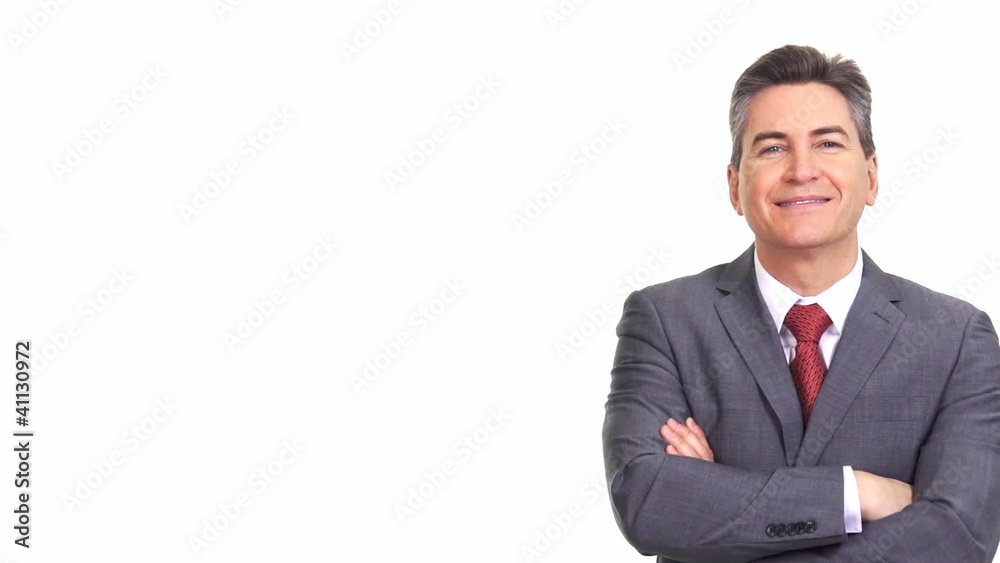 Executive businessman presenting a copy space. Executive businessman presenting a copy space.