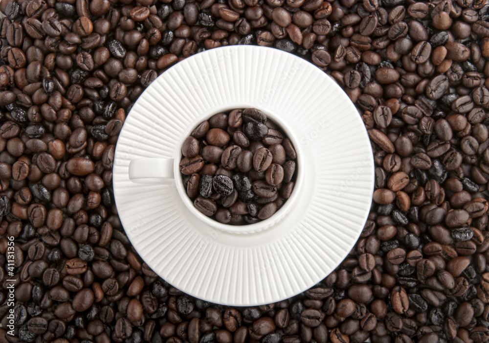 Fototapeta premium cafe grano taza