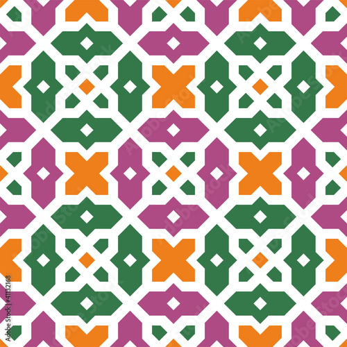 Seamless traditional floral vector islamic ornament - girih