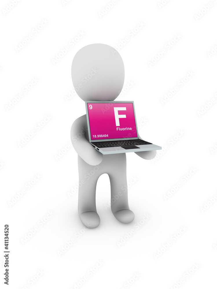 fluorine symbol on screen laptop fluorine symbol on screen laptop