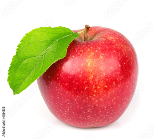Sweet apple with leafs