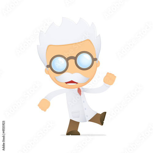 funny cartoon scientist