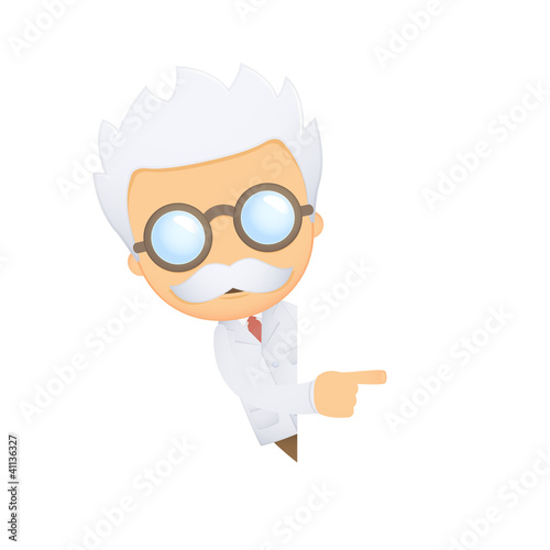 funny cartoon scientist