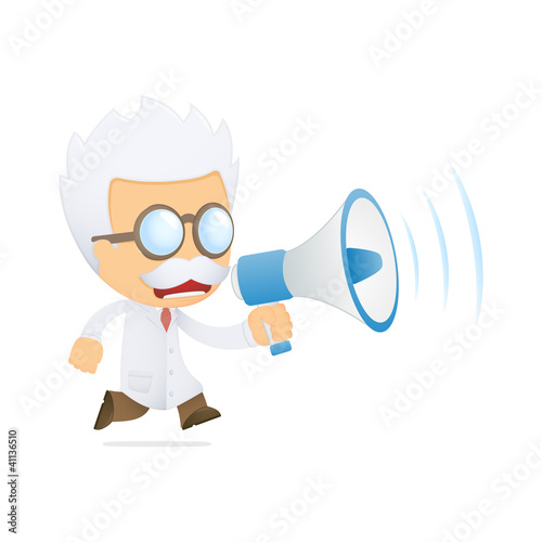 funny cartoon scientist
