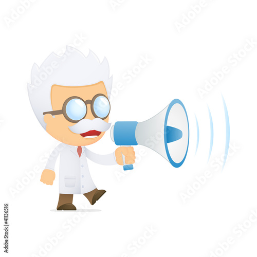 funny cartoon scientist