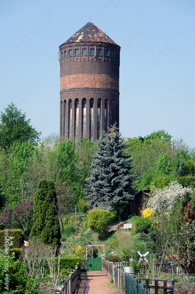 Fototapeta premium Historischer Wasserturm von 1909 Schkeuditz