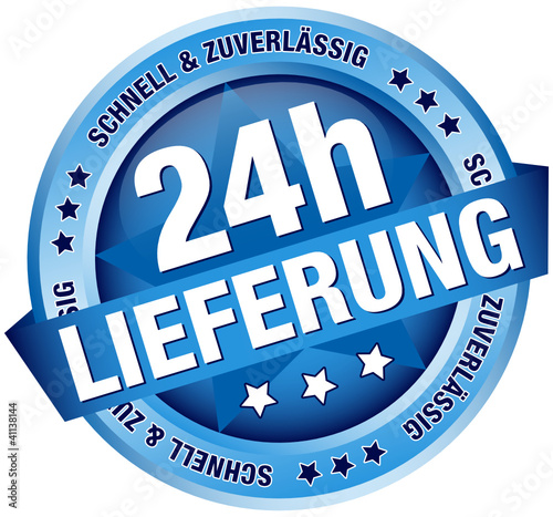 Button Banner "24h Lieferung" blau
