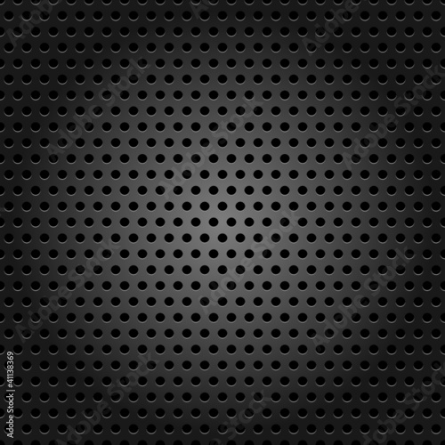 Perforated Metal Plate Seamless Pattern Black