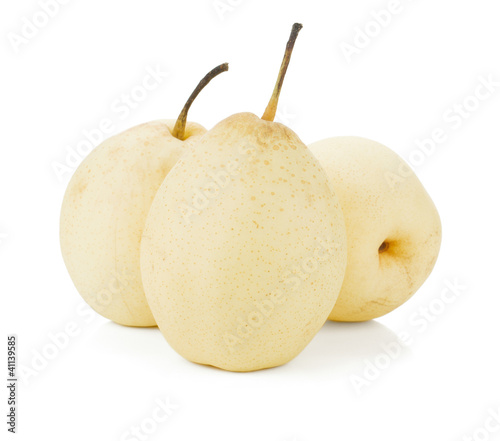 Three white pears
