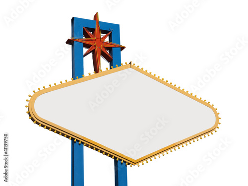 Blank Las Vegas Sign Isolated