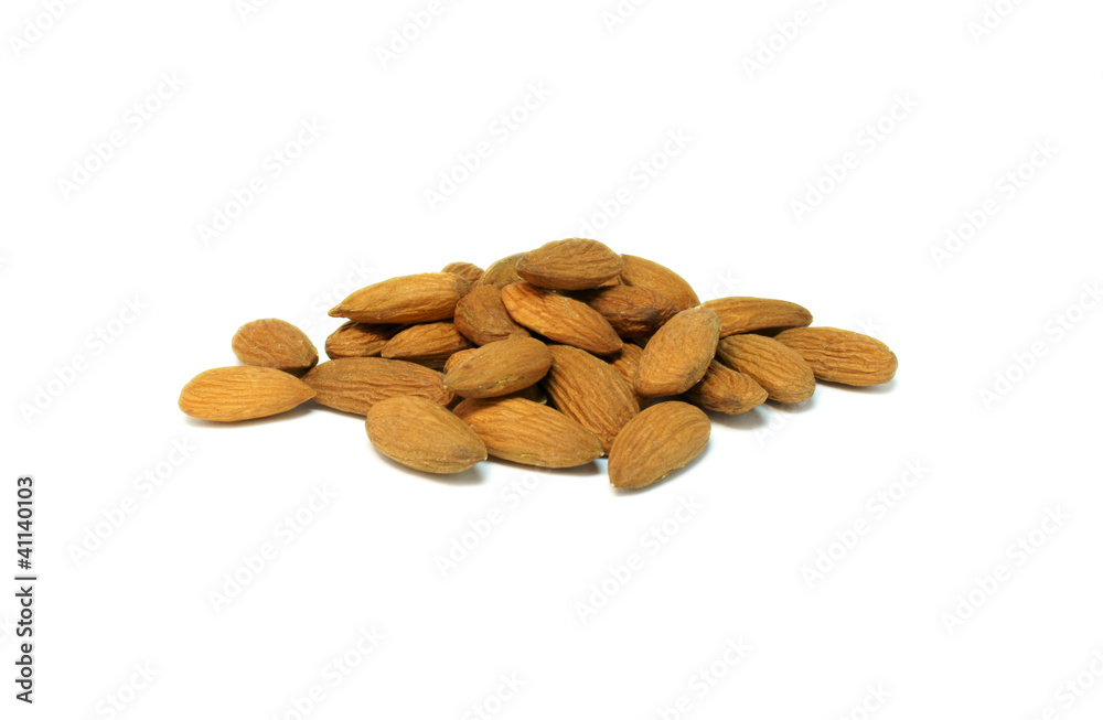 almond nuts isolated on white background almond nuts isolated on white background