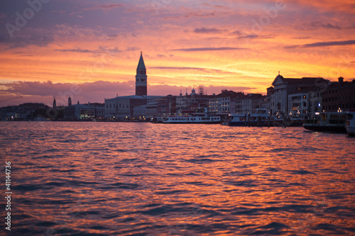 Typical scene of Venice City in Italy at sunset © Dale Mitchell