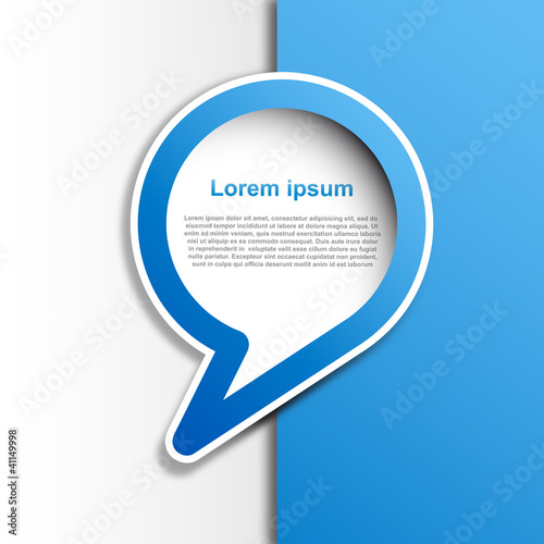 Cover speech in blue # Vector
