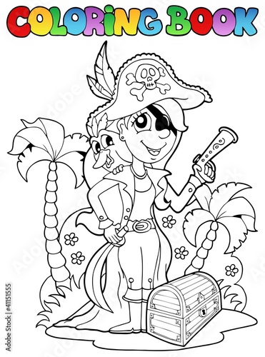 Coloring book with pirate topic 6