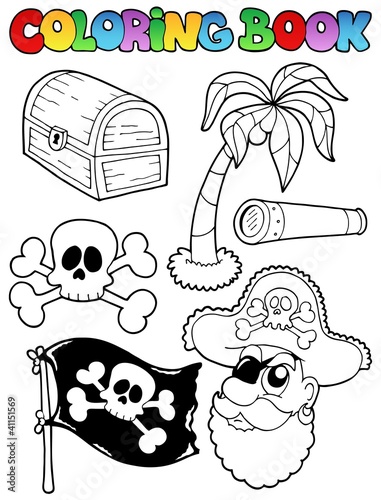 Coloring book with pirate topic 7
