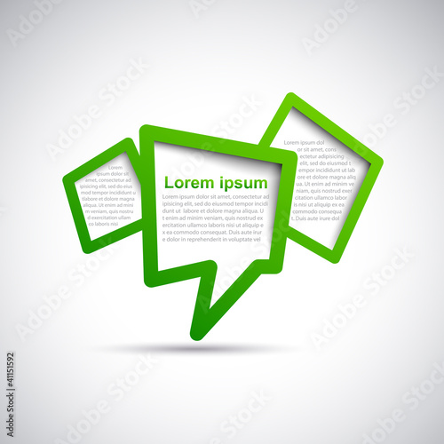 Cover speech in green # Vector