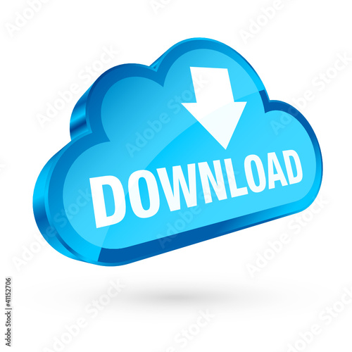 Blue 3D Cloud Blue Frame Download