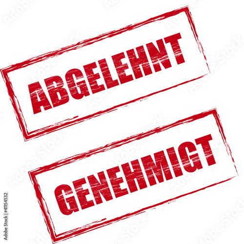 Stempel Abgelehnt & Genehmigt