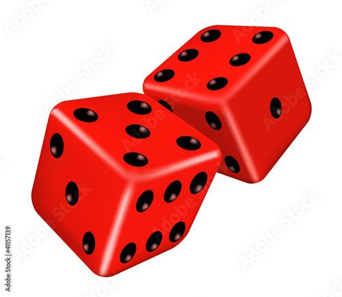 Two red dice