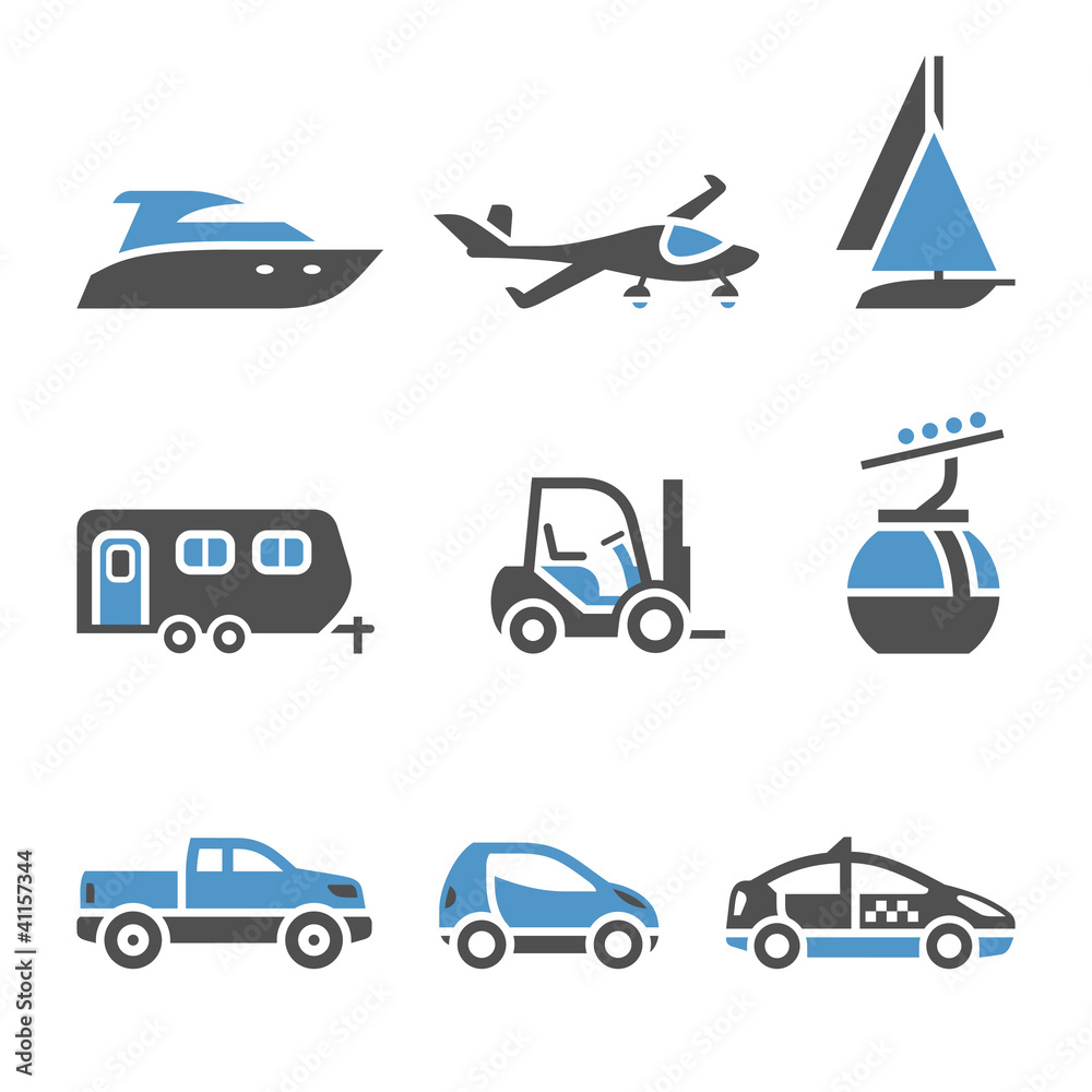 Obraz premium Transport Icons - A set of first