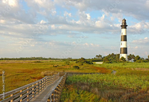 The Bodie Island lighthouse on the Outer Banks of North Carolina © sbgoodwin
