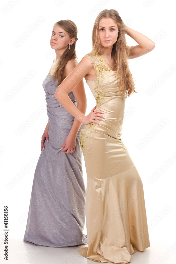Envy of her friends - two girls in dress Envy of her friends - two girls in dress