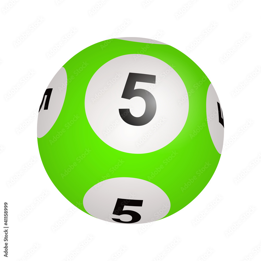 Tirage loto, boule numéro 5 Illustration Stock | Adobe Stock