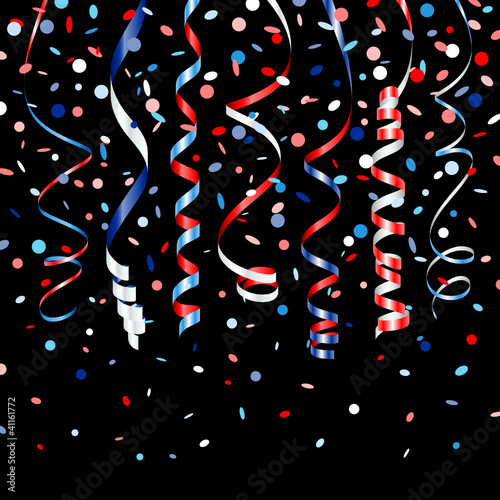 7 Streamer & Confetti Blue/Red/White