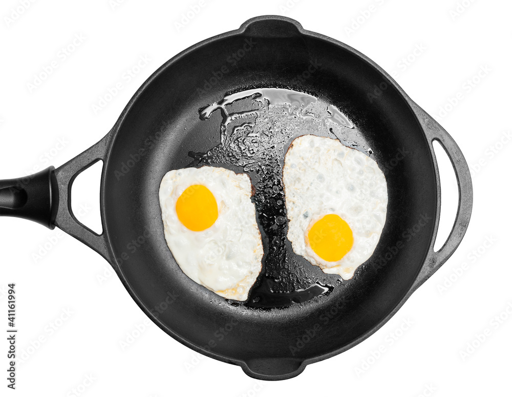 Frying pan with eggs Frying pan with eggs