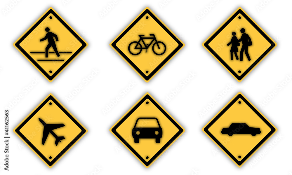 Traffic signs. Traffic signs.