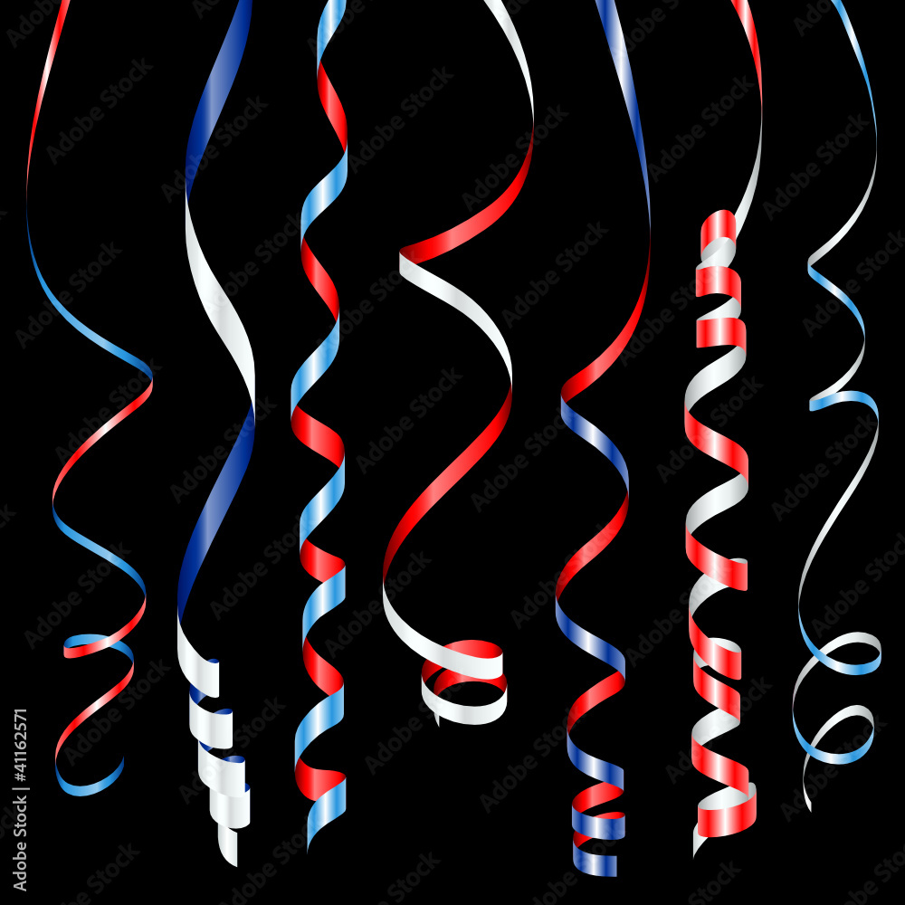 7 Streamer Independence Day USA Blue/Red/White