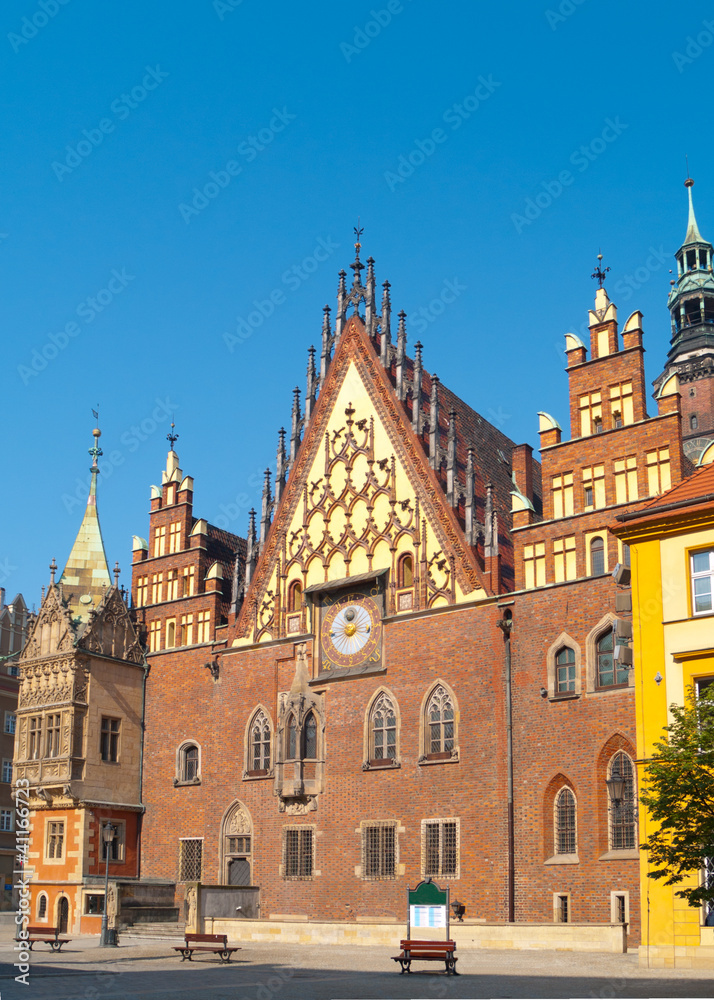 Medieval town hall of Wroclaw (Breslau), Poland