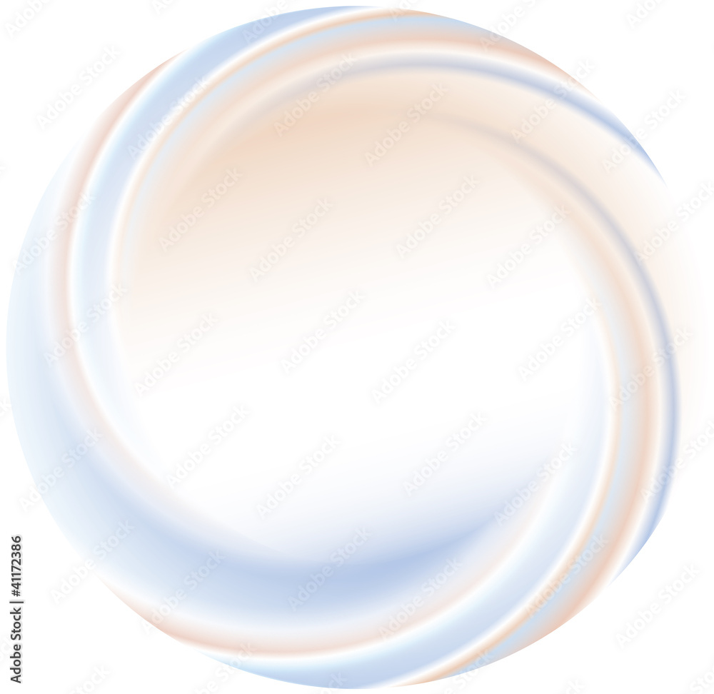 Vector abstract background. Wrapped spiral disk with blurred str