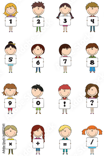 Wallpaper Mural Kid Numbers & Symbols Torontodigital.ca